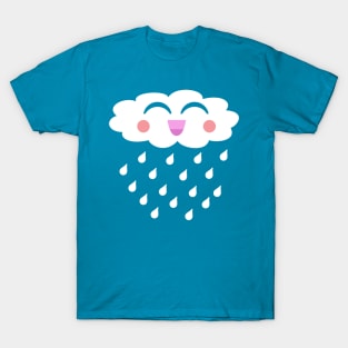 Kawaii Cloud Raindrops T-Shirt